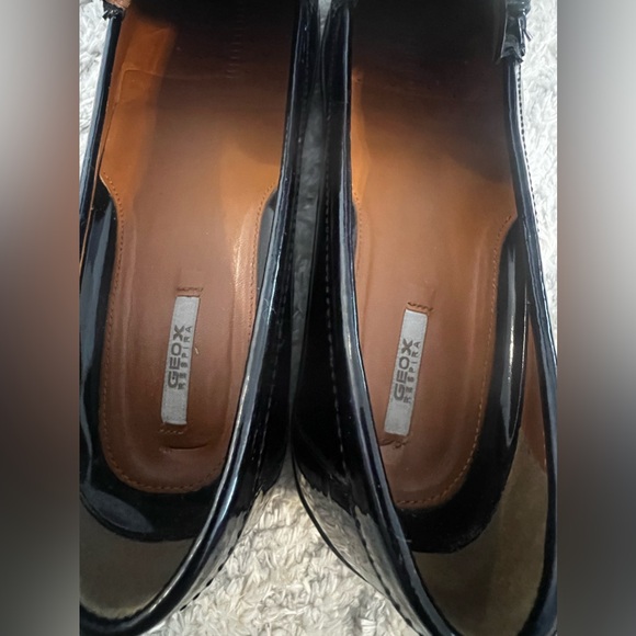 GEOX Black Patent Leather Flat Shoes - Picture 2 of 6